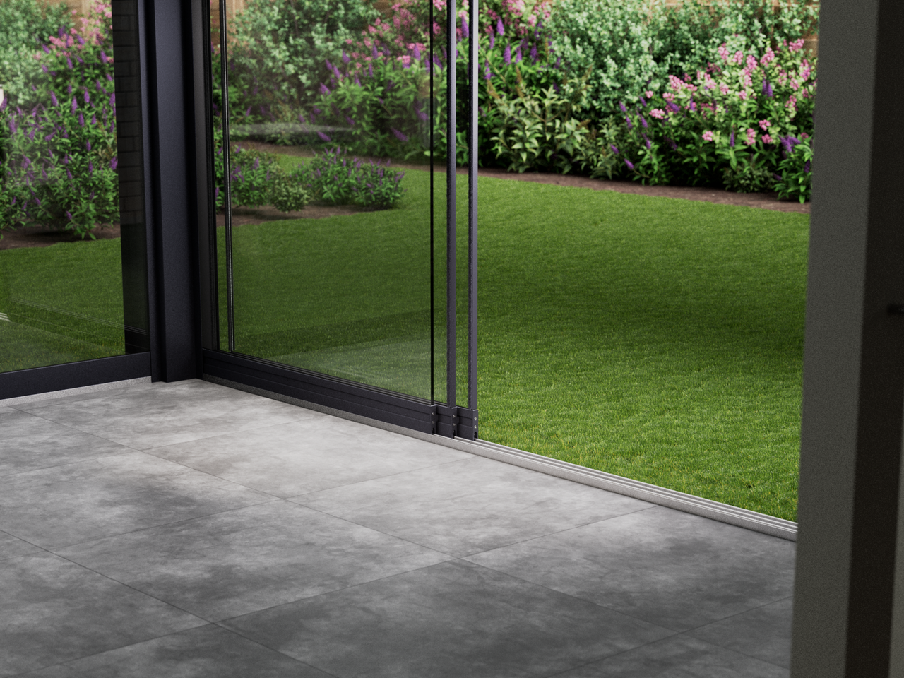 Paroi coulissante | 3 rails | 3x103cm | Jusqu'à 3000mm de large