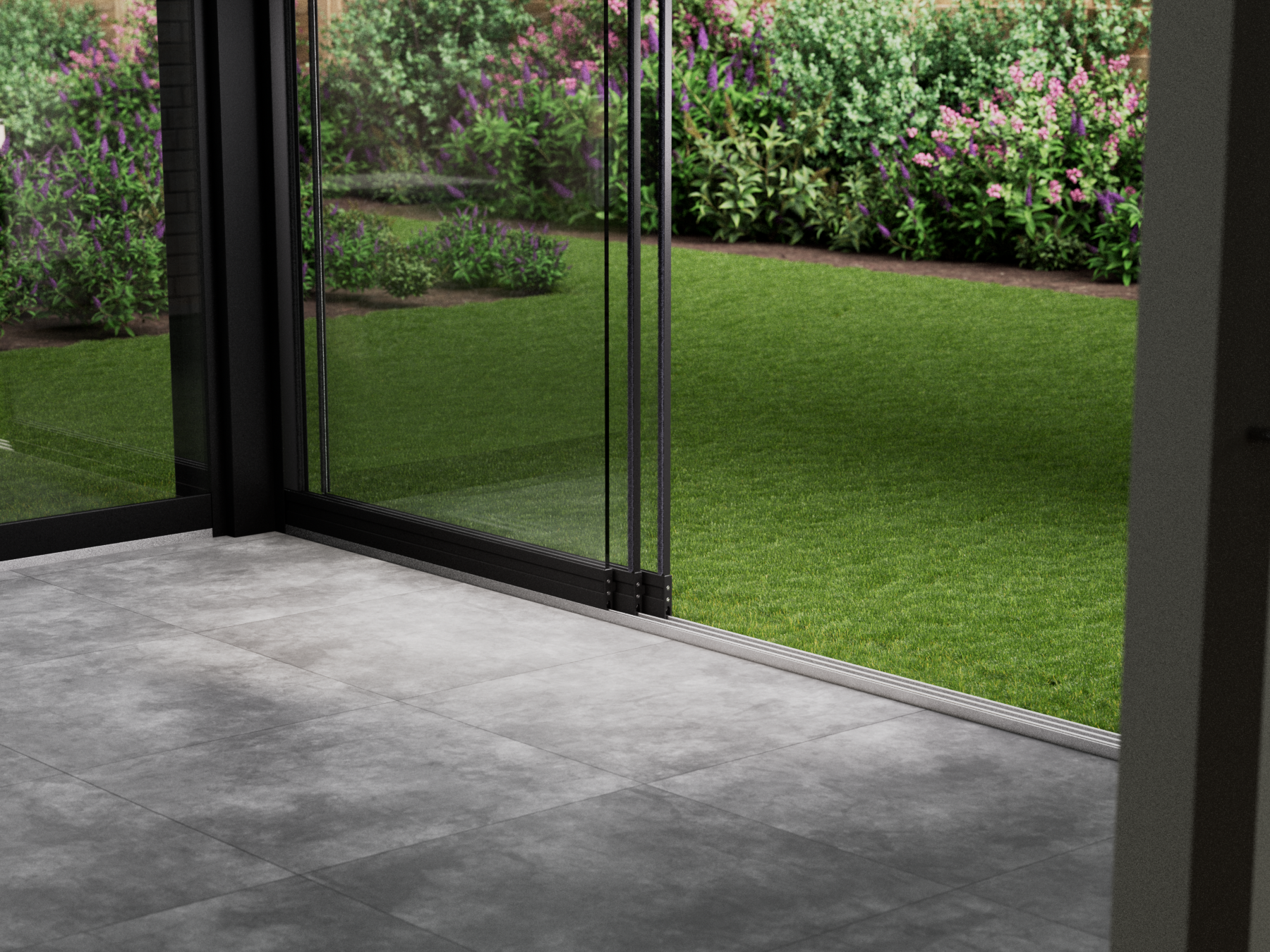 Paroi coulissante | 3 rails | 3x103cm | Jusqu'à 3000mm de large