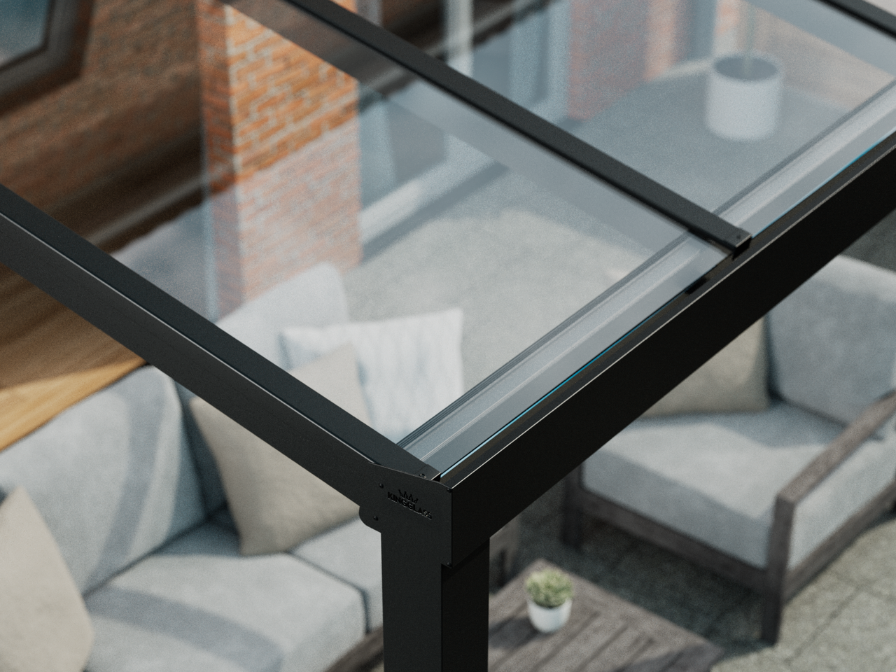Verre de toit transparent
